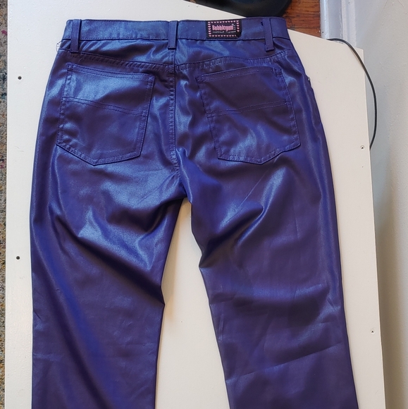 Y2k Purple Bubblegum Vinyl Bootcut Pants - Picture 4 of 4